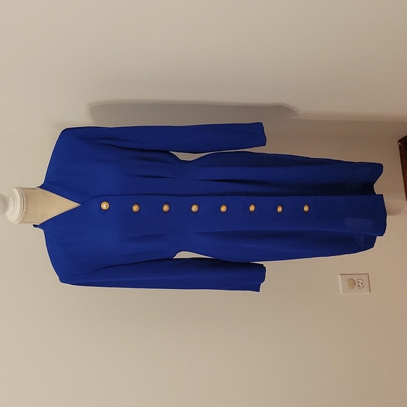 Chaus Dresses & Skirts - Vintage royal blue button down CHAUS dress in size 10